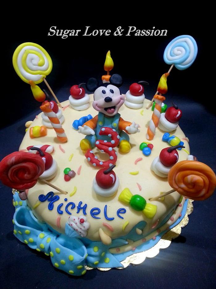 Baby Mickey Candy Cake