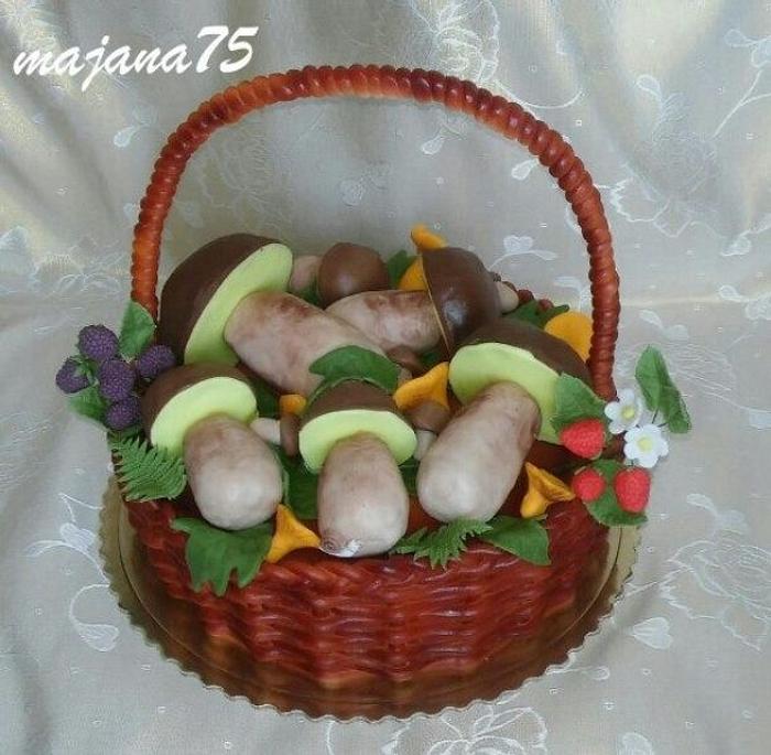 basket with mushrooms