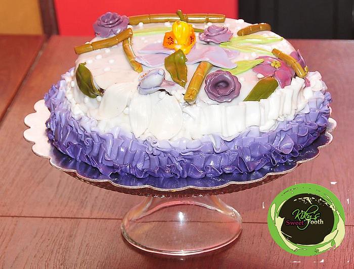 Ruffle Garden Cake