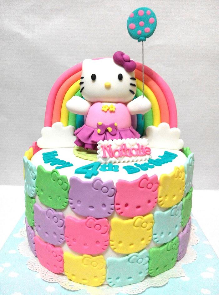 Rainbow Hello Kitty cake...