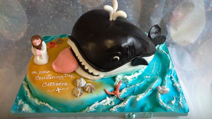 Johna and the whale cake