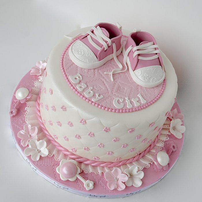 Baby Girl Booties Cake