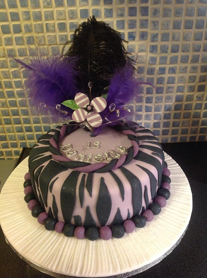 Black & purple cake