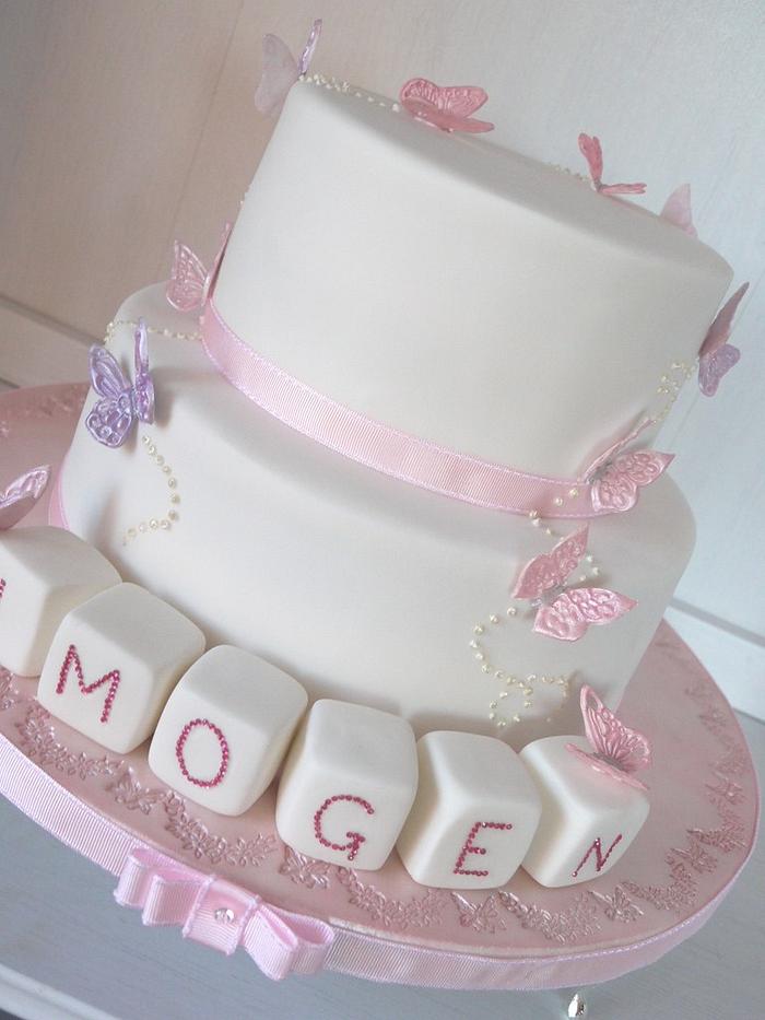Imogen Naming Ceremony Cake
