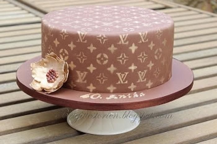 Louis Vuitton birthday cake . Buttercream