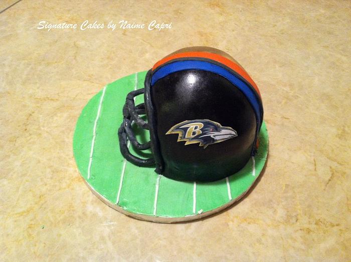 Ravens Helmet Cake