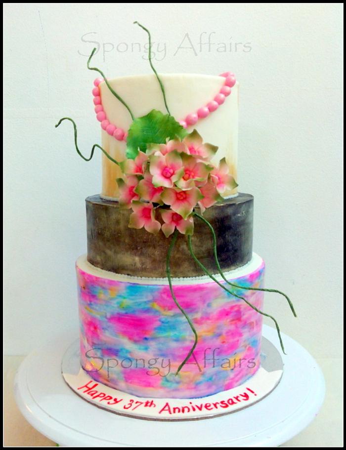 Modern Anniversary Cake!