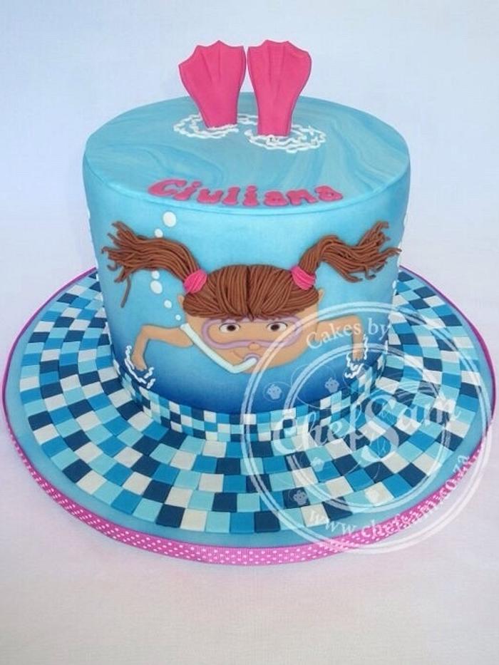 Swimming cake