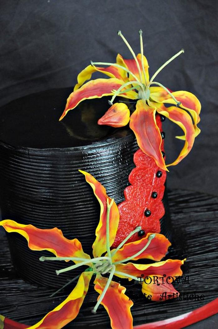 Flame Lily cake