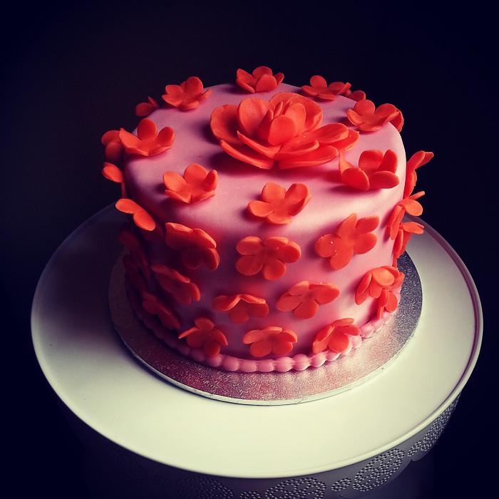 floral birthday cake