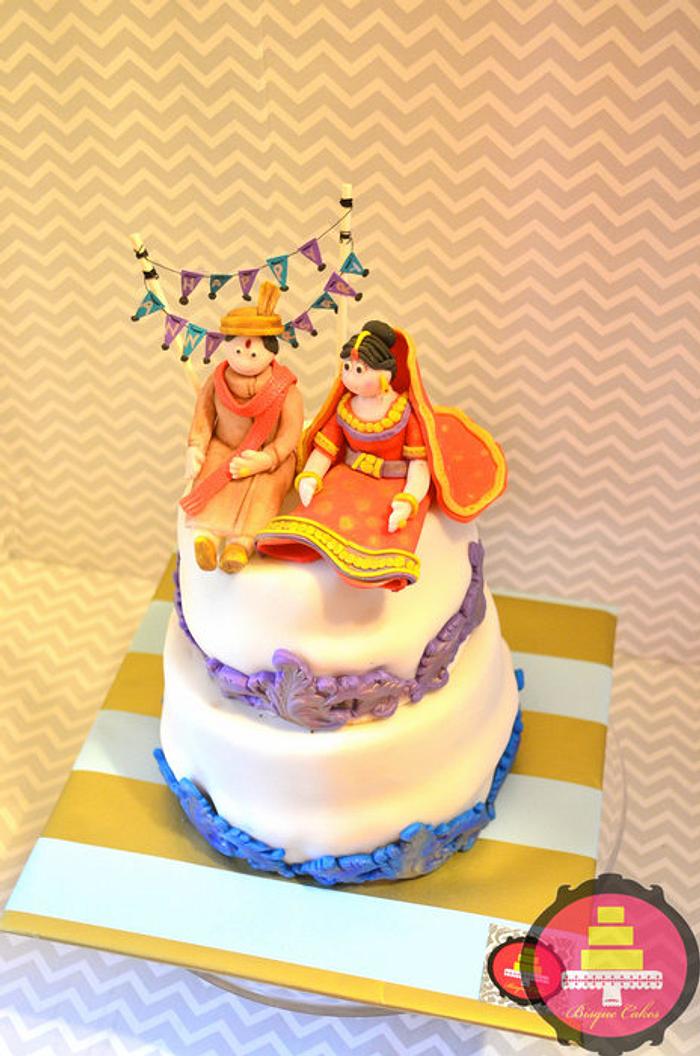 Bride & Groom Anniversary Cake