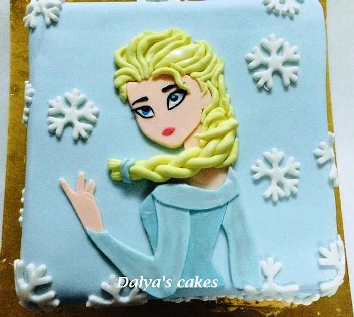 Elsa cake from Frozen movie