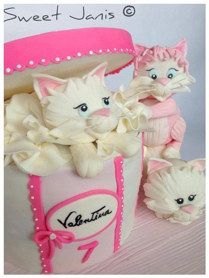 Sweet kittens in a box