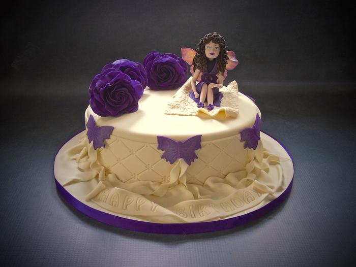 Purple fairy cake