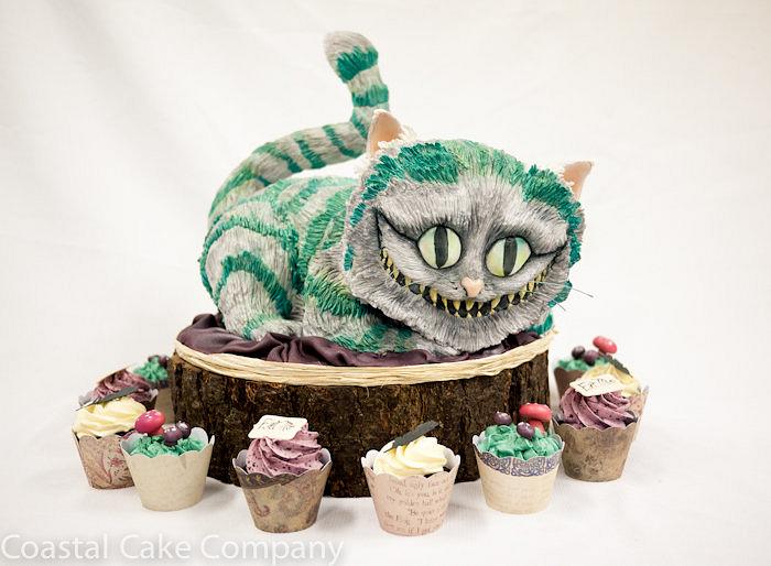 Tim Burton Cheshire Cat Cake