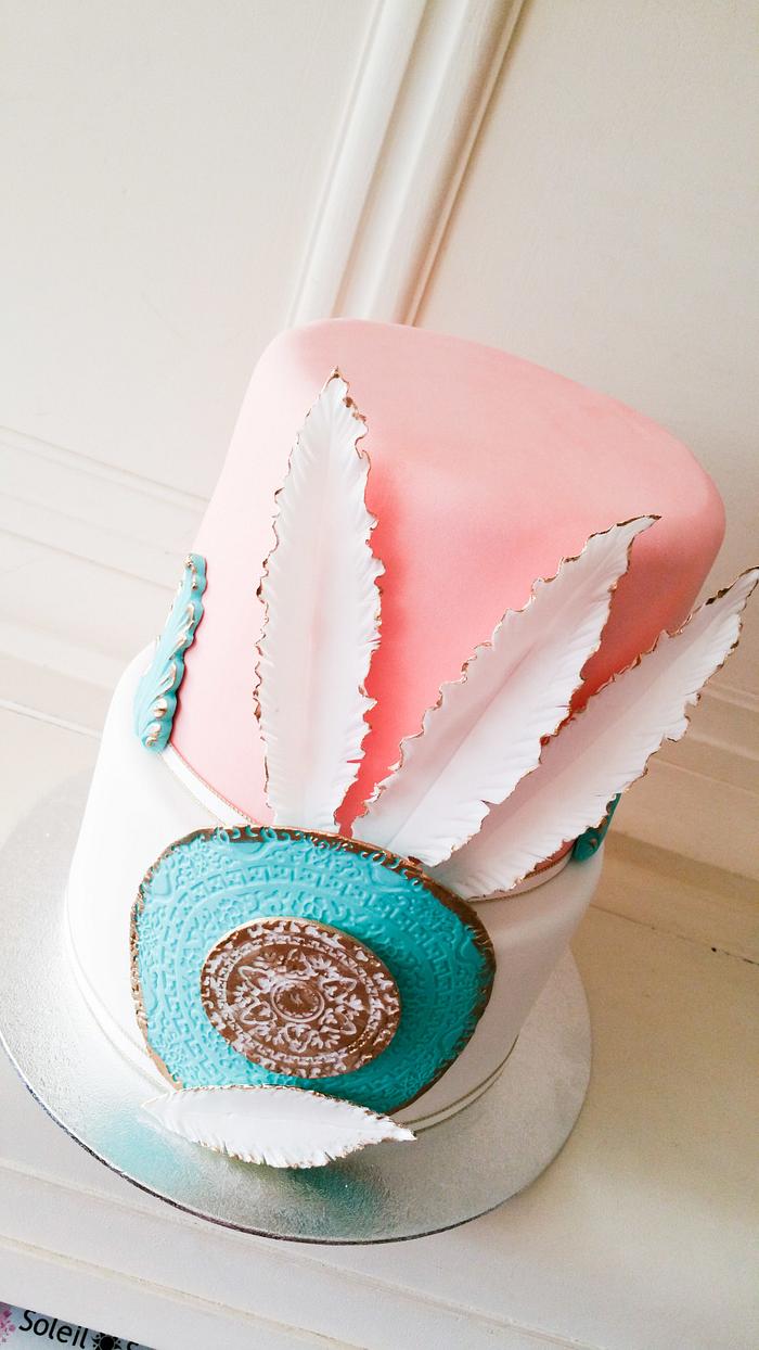 bohemian beach cake
