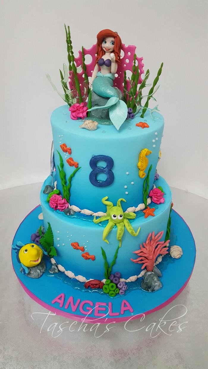 Order Fondant Little Mermaid Photo Cake 1.5 Kg Online | IndiaCakes
