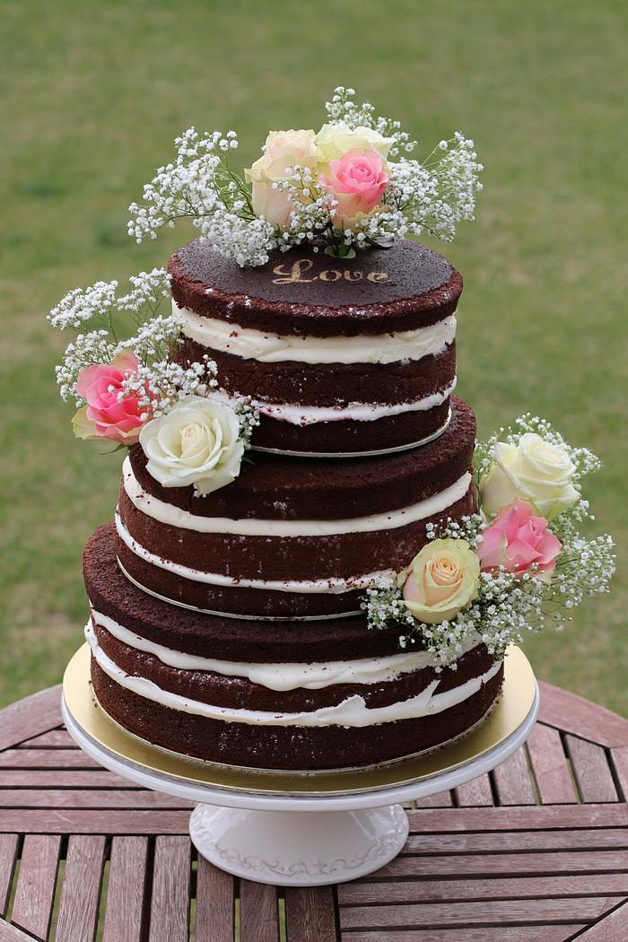 Naked wedding cake : 