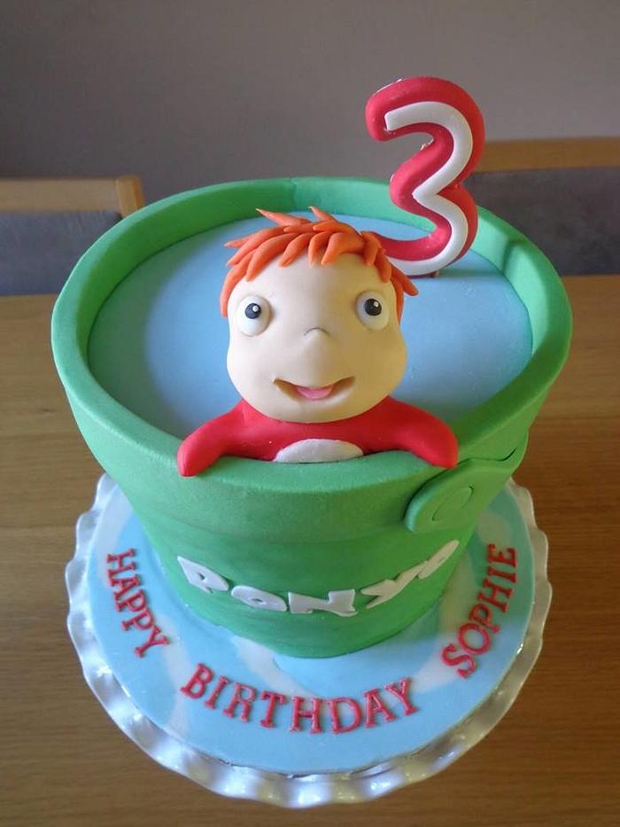 Ponyo Birthday Cake.