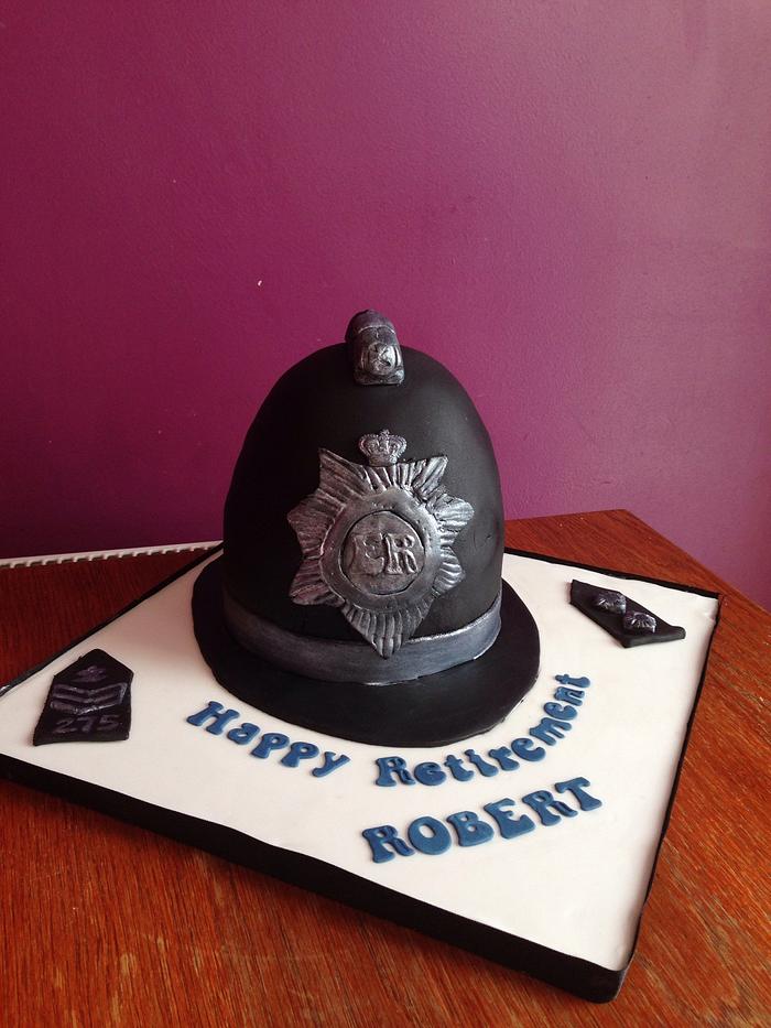 Policeman hat cake