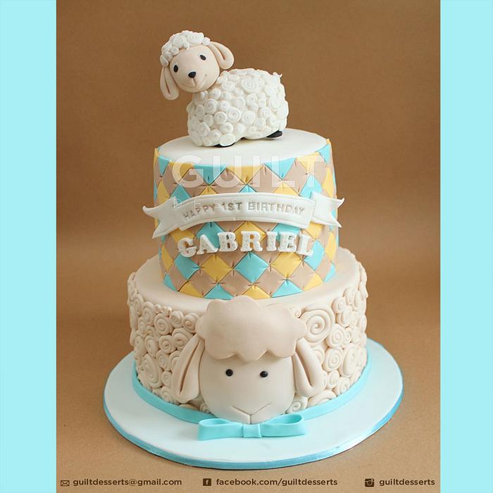 Sheep Birthday cake