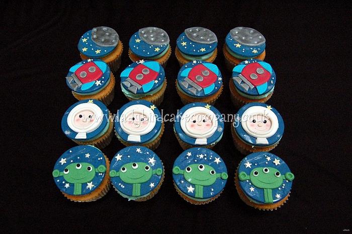 Space themed cupcakes