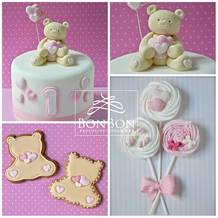 Girl bear cake and Co.
