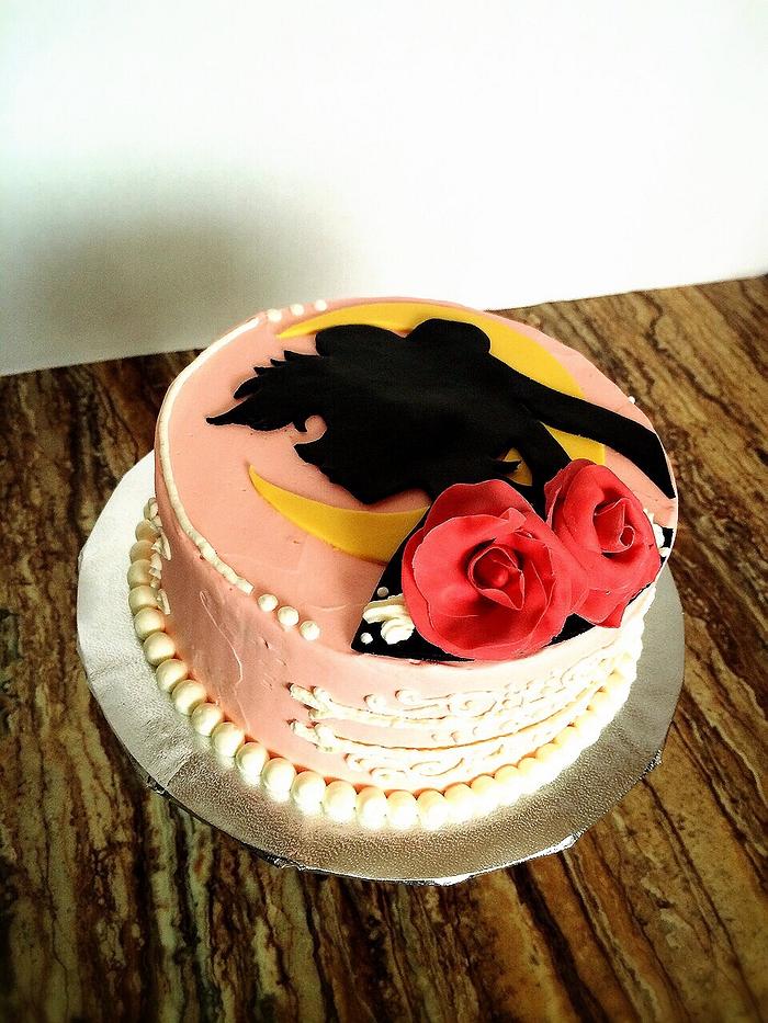 Sailor moon silhouette Cake