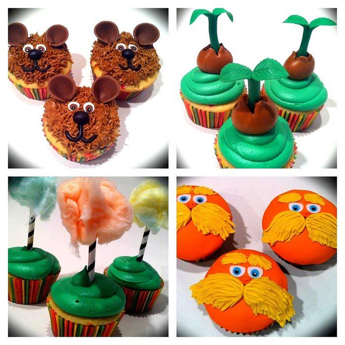 Lorax themed cupcakes