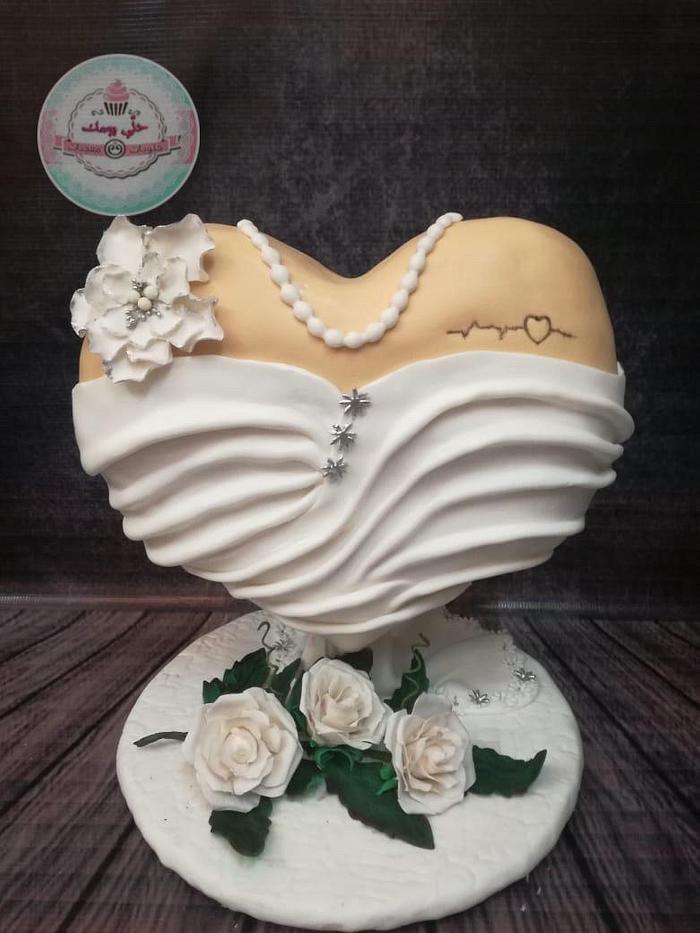 Heart cake (wedding cake)