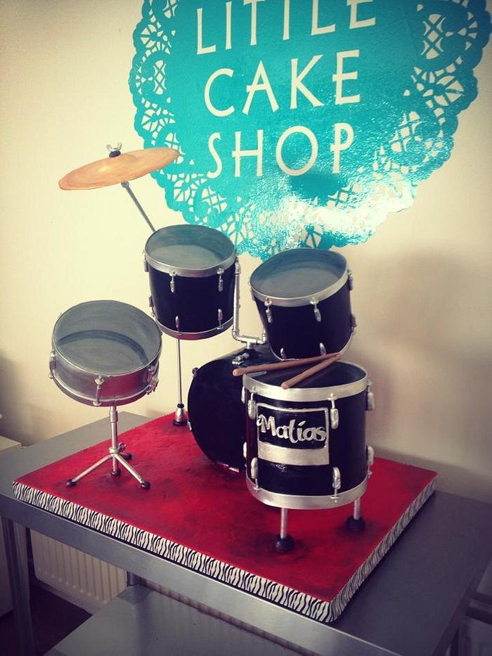 Standing Drum Kit Cake