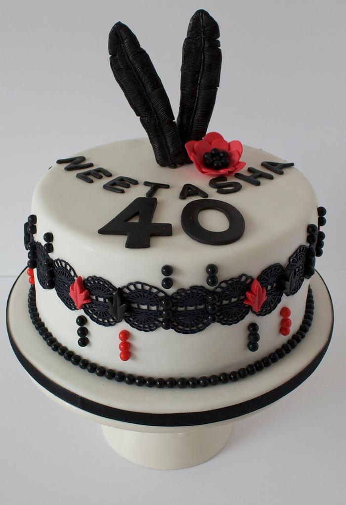 1920s Theme Birthday Cake