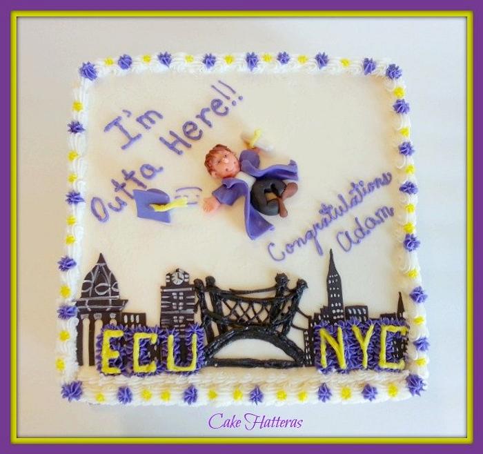 ECU to NYC Graduation Cake