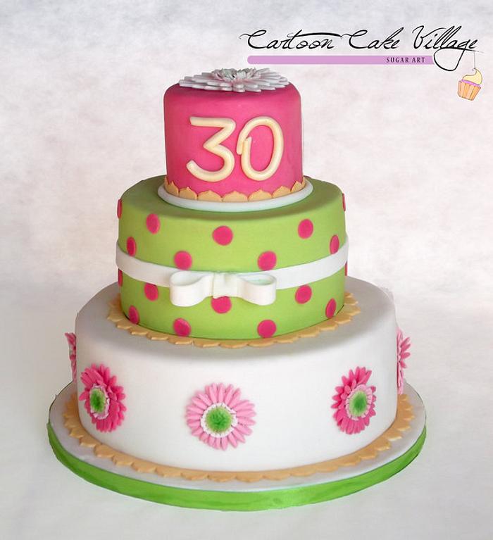 30th Bday - Decorated Cake by Eliana Cardone - Cartoon - CakesDecor