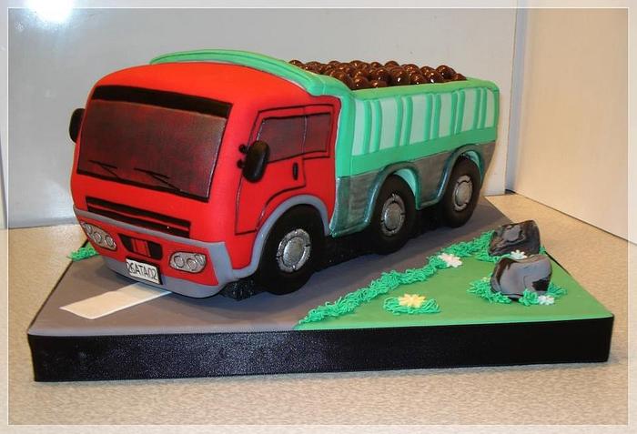Truck birthday cake