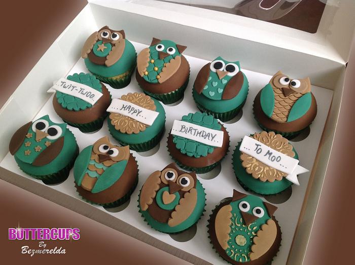 Owl Themed Cupcakes