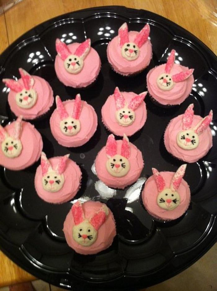 Easter bunny cupcakes
