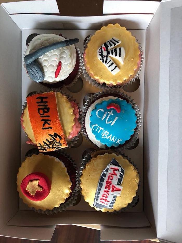 Assorted flavours cupcakes for 50 birthday 