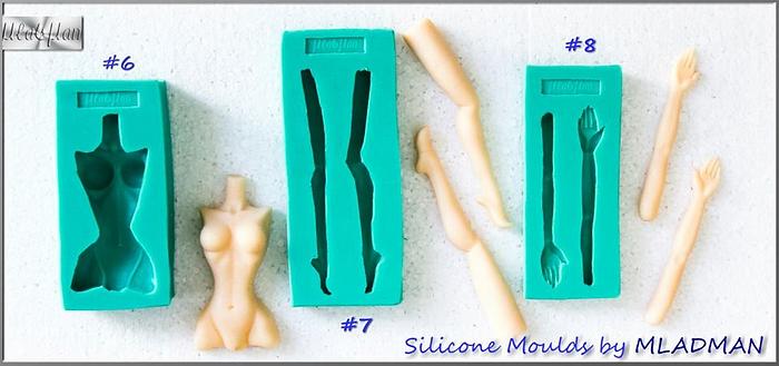 Female Silicone Moulds / Torse , Legs , Hands