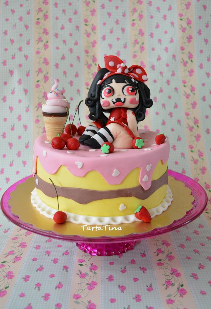 Cute Vampigirl cake