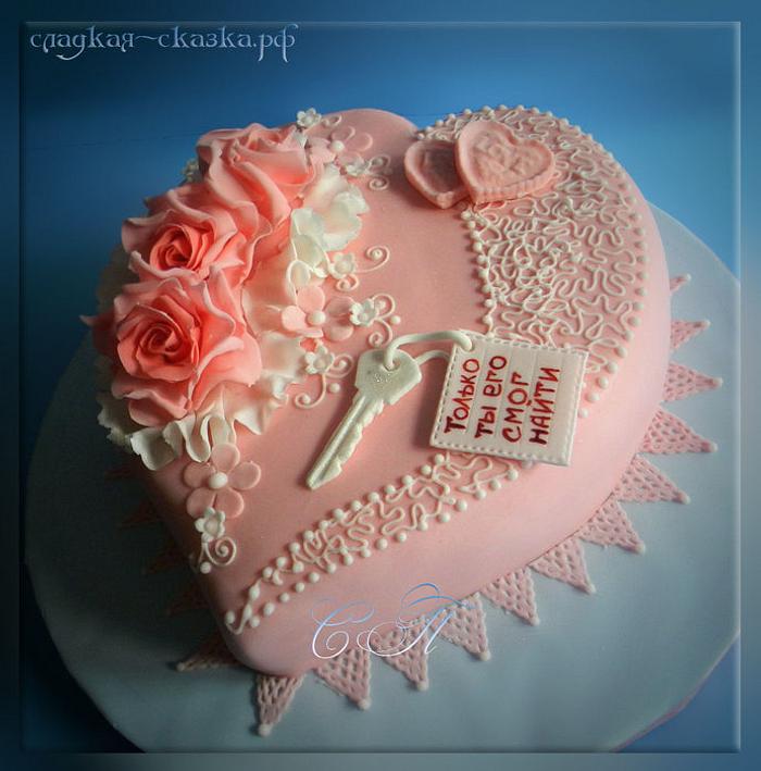 Cake "Keys to the Heart"