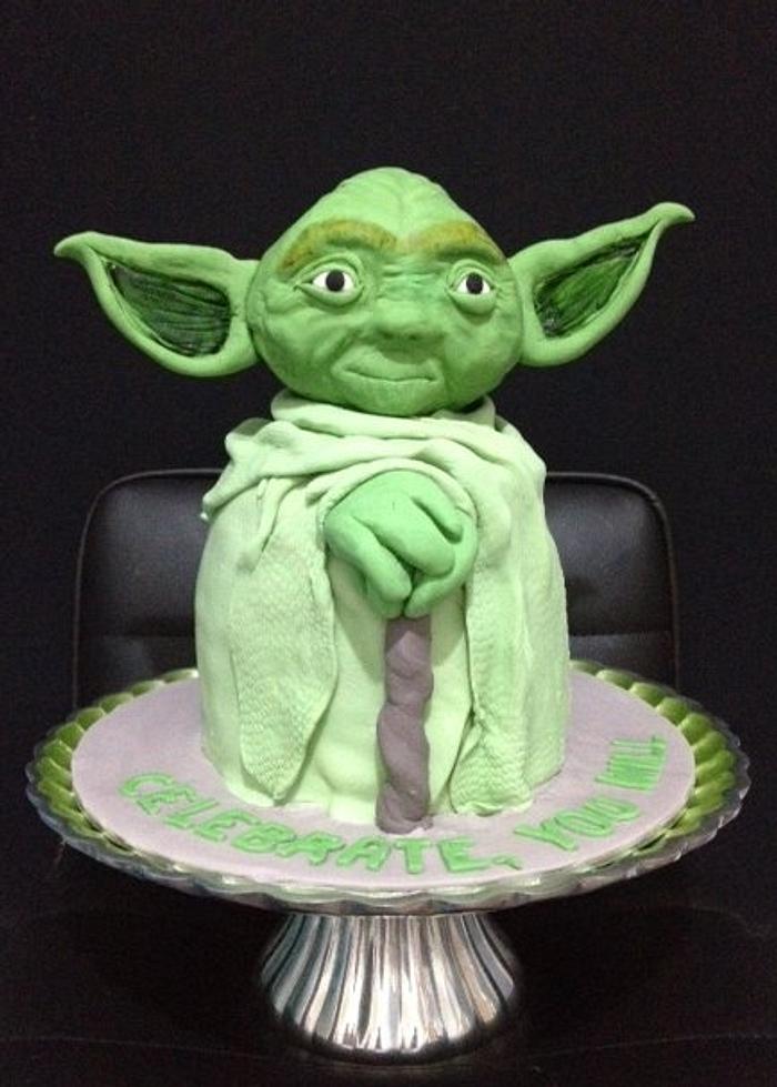 3D Yoda cake