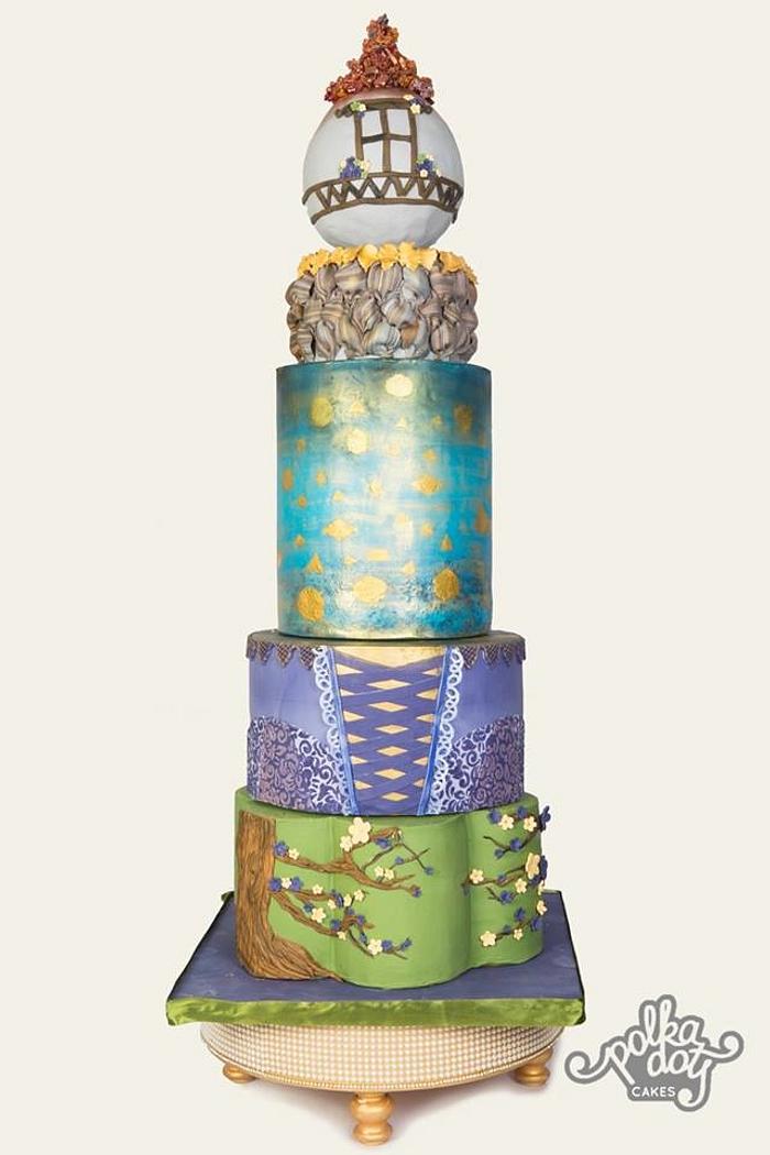 Tangled theme wedding cake