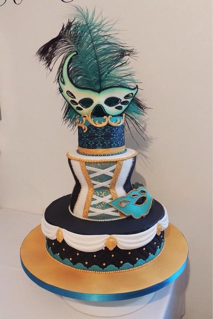 Masquerade themed cake