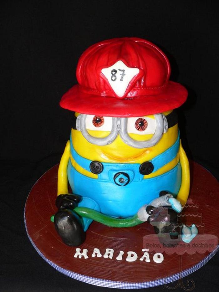 My Fireman Minion Cake
