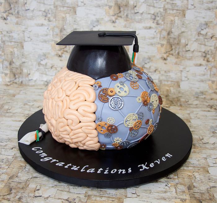 Brain Graduation Cake