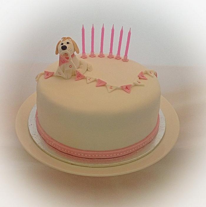Simple puppy with bunting