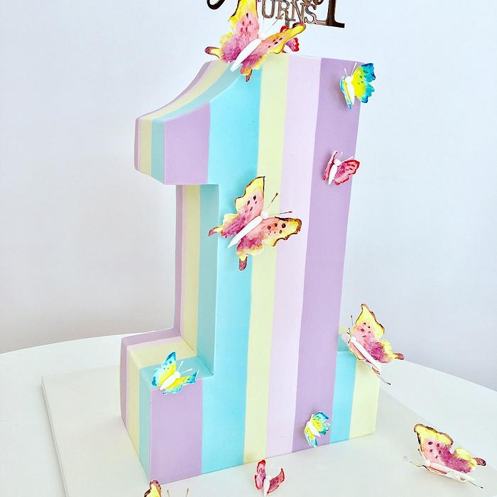 Number 1 3D cake 