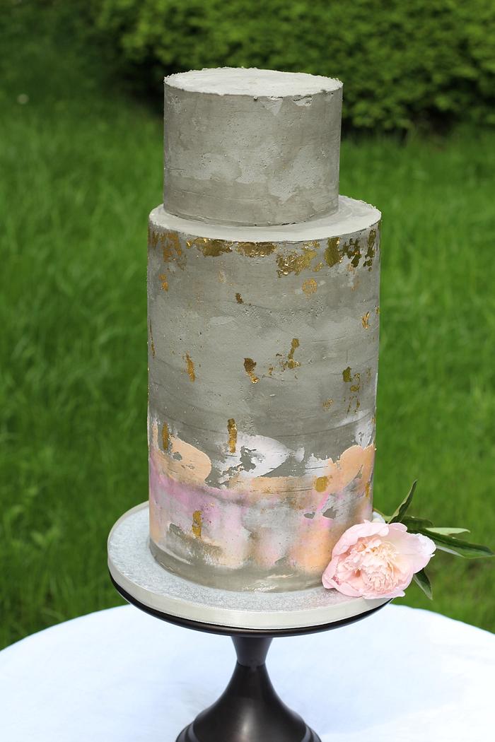 Concreate wedding cake