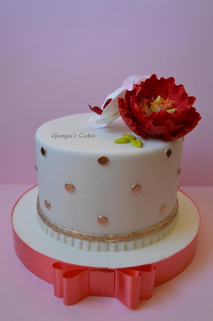 Flower cake birthday 